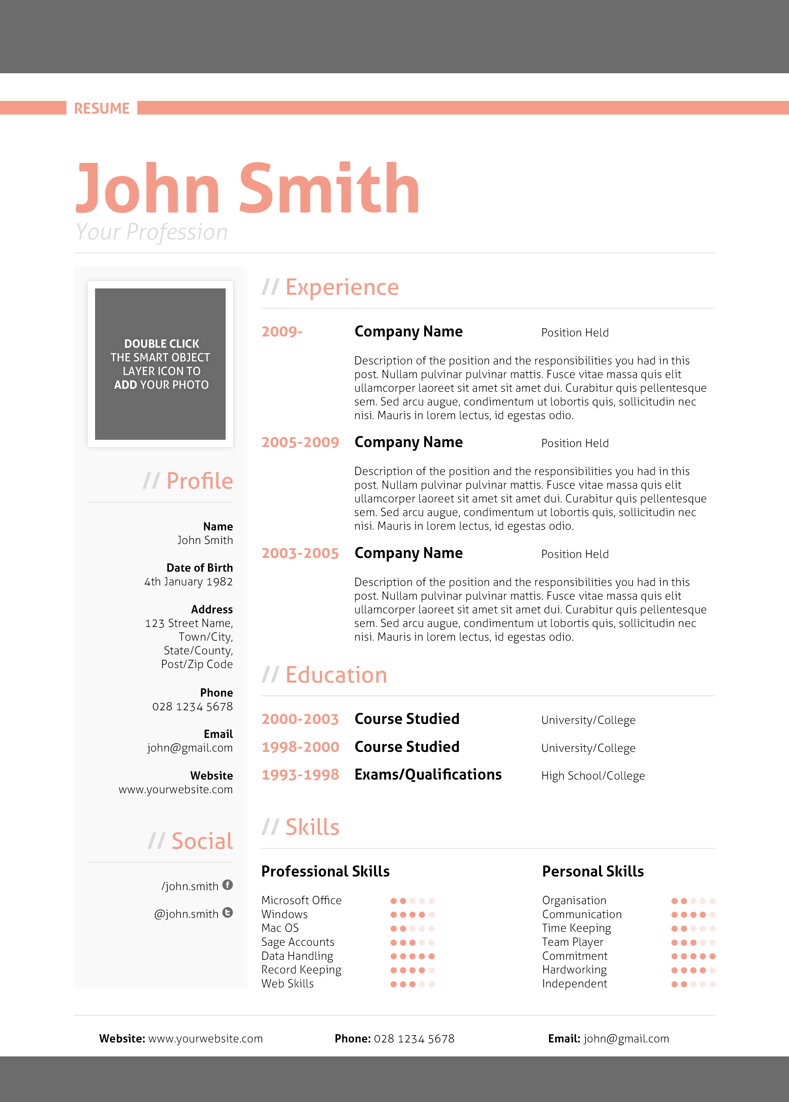 quick free resume download template